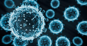 3d rendered image of highly pathogenic avian influenza